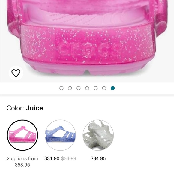 Jelly, pink Crocs Child Isabella Sandal nwt - Picture 7 of 11